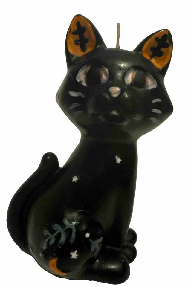 Moonlight Manor Halloween Black Cat Candle Never Used - Image 1 of 4