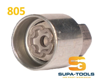 Original  Audi Felgenschloss 805 Code E Schlüssel Radsicherung Wheel Lock Key - Bild 1 von 4