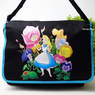 Disney Alice In Wonderland Messenger Bag SHOULDER BAG TOTE BACKPACK Dance Bag - Image 1 of 4