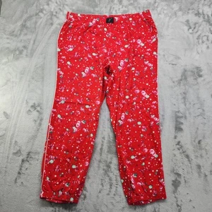 Victoria's Secret Pajama Pants Womens XL Red Floral Stars Pull On Lounge Jogger - Zdjęcie 1 z 11