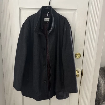 Cole Haan Mens Wool Button Front Pea Coat Size XXL Grey Formal Business Career - Image 1 of 4