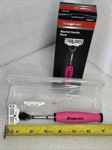 Snap on Tools Pink Razor Soft Grip Ratchet Handle Gillette Blade Shaver RATCRZ-P - Picture 1 of 7