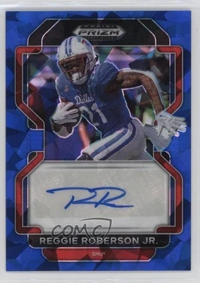 2023 Panini Prizm Draft Picks 2022 Update Blue Ice /75 Reggie Roberson Jr Auto - Image 1 of 2