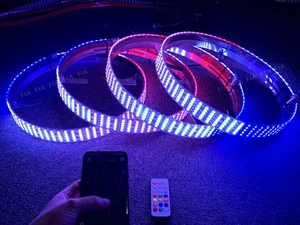 5 filas 17,5"" Dream Chasing LED camión rueda anillo llantas luces Bluetooth APP + control remoto - Imagen 1 de 14
