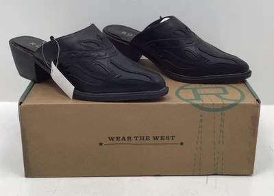 Roper Women’s Beth Cowgirl Mule Boots Black US Size 6 - Image 1 of 4