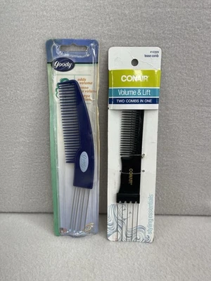 Hair Comb Picks Goody & Conair NOS Volumizer Tools Lot of 2 Sealed VTG 2000s - Image 1 of 4