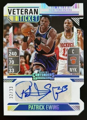 Patrick Ewing 2024-25 Panini Silhouette Veterano Boleto de Temporada Automático Paralelo/33 Foto 1 de 2