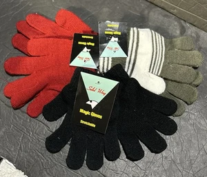 3 Pair Of Children’s Magic Stretch Gloves  S. #A131 - Picture 1 of 4