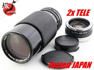 Tested! [N MINT] Canon New FD NFD 70-210mm f4 MF Zoom Lens w/ 2X CFE MC6 JAPAN - Picture 1 of 21