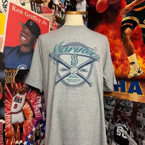 Vintage 2001 Seattle Mariners Crossed Bats MLB Baseball Tee Sz XL - Picture 1 of 6