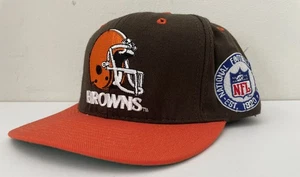Vintage 90s Cleveland Browns STARTER The Natural Wool Hat Fitted 7 3/8 NWOT USA - Picture 1 of 11