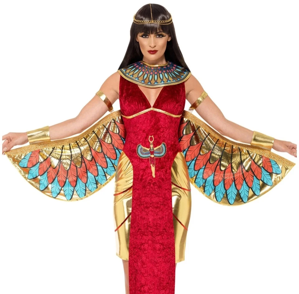 Damas Reina Egipcia Diosa Antiguo Egipto Cleopatra Disfraz Vestido Elegante 8-18 Foto 1 de 1