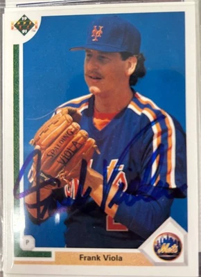 1991 Upper Deck FRANK VIOLA #122 🔥 Mets 🔥 GORGEOUS Autograph 🔥 Auto ⚾️🔥⚾️ - Image 1 of 2