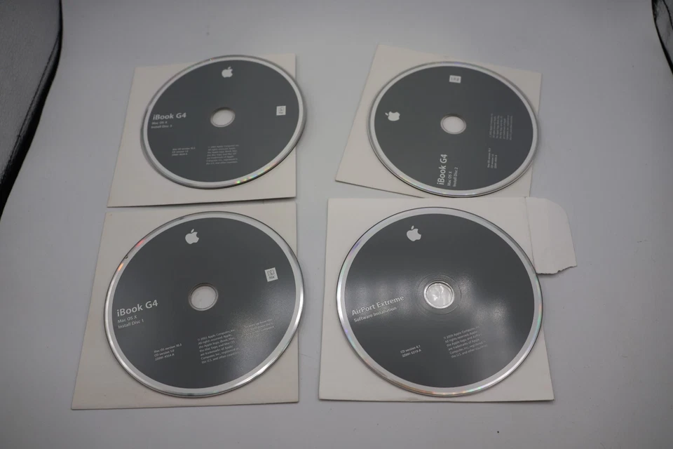 Apple iBook G4 Mac OS 10.3 Install DVD's 2Z691-455-A and os 4.1 Airport Extreme - Image 1 of 4
