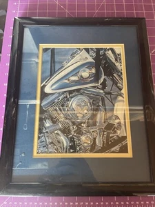 Harley Davidson- Scott Jacobs Live To Ride Framed Artwork. - Picture 1 of 8