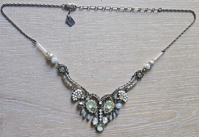 Collar colgante con gota de cristal mosaico barra Ayala Foto 1 de 4