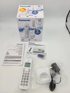 Panasonic KX-TGD532W Cordless Phone Answering Machine White 2 Handsets Caller ID - Picture 1 of 5