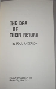 Der Tag ihrer Rückkehr von Poul Anderson 1973, Hardcover Nelson Doubleday - Bild 1 von 4