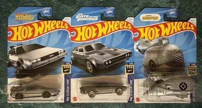 HOT WHEELS HW SCREEN TIME GRUMOBILE BACK TO THE FUTURE TIME MACHINE +1 3 CAR LOT - Image 1 of 4