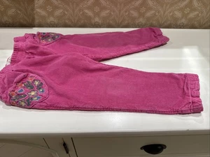 Pantalones florales de pana forrados rosa talla 3T Mini Boden para niña pequeña - Imagen 1 de 5