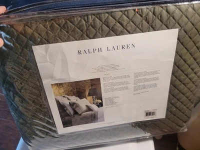 Cobertor Ralph Lauren Wyatt King 110 x 96 en verde Foto 1 de 4