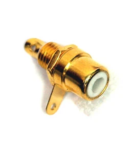 10 piezas conector de audio RCA enchufe hembra chapado en oro SCP-607 color = blanco - Imagen 1 de 3