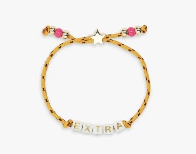 PULSERA CON CUENTAS ALFABETO CORDÓN ELÁSTICO PURA VIDA - Amarillo✨Extra✨ENVÍO RÁPIDO GRATUITO Foto 1 de 2