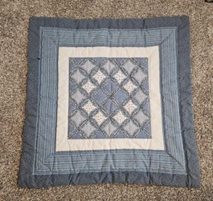 Blue Quilt Quilted Wall Hanging Primitive Cottage Country 31" x 31" FREE SHIP - Picture 1 of 7
