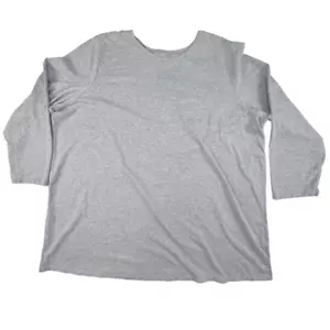 Women Within T Shirt Womens 26/28 Gray Casual Everyday Knit Cotton Blend Tee - Picture 1 of 9
