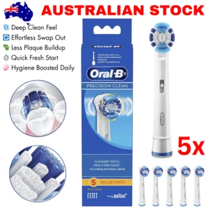 5 Pack Oral B Precision Clean Electric Toothbrush Replacement Heads - Picture 1 of 7