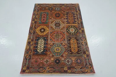 3 x 5 ft Brown Samarkand Afghan Hand Knotted Oriental Area Rug - Image 1 of 4