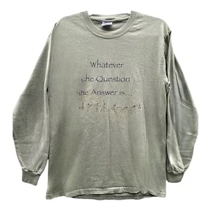 Hanes Men's Cotton Long Sleeve Yoga Graphic T-Shirt - Size Medium - Imagen 1 de 6