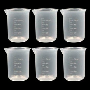 Transparent Plastic Beaker with Graduated Kitchen Baking Cup Measuring .AU - Foto 1 di 19