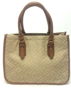 Bolso de Mano Tommy Hilfiger Signature Shopper OS/TU Marrón Nuevo con Etiquetas It/626 - Imagen 1 de 10