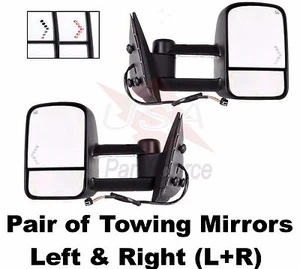 CHEVY AVALANCHE 03 04 05 06 Power Heated Telescopic w/Signal Lamp Tow Mirror NEW - Picture 1 of 3