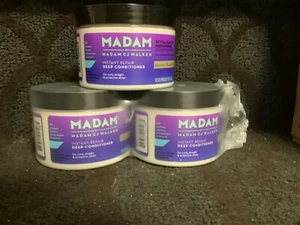 3 PK MADAM by Madam C.J. Walker Instant Repair Deep Conditioner Curl Cream 10oz - Picture 1 of 2