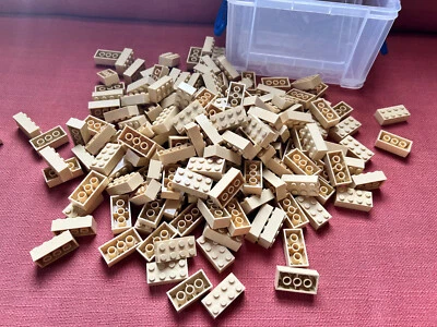 175 Tan Genuine LEGO 2x4 Bricks & Really Useful Box stackable storage case - Image 1 of 4