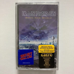 Iron Maiden Brave New World Cassette Tape New Sealed Hype Sticker READ - Picture 1 of 6