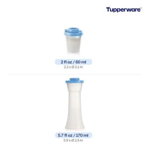 Tupperware Juego de 4 Piezas Reloj de Arena Sal/Pimienta y Mini Coctelera, AZUL - Imagen 1 de 5