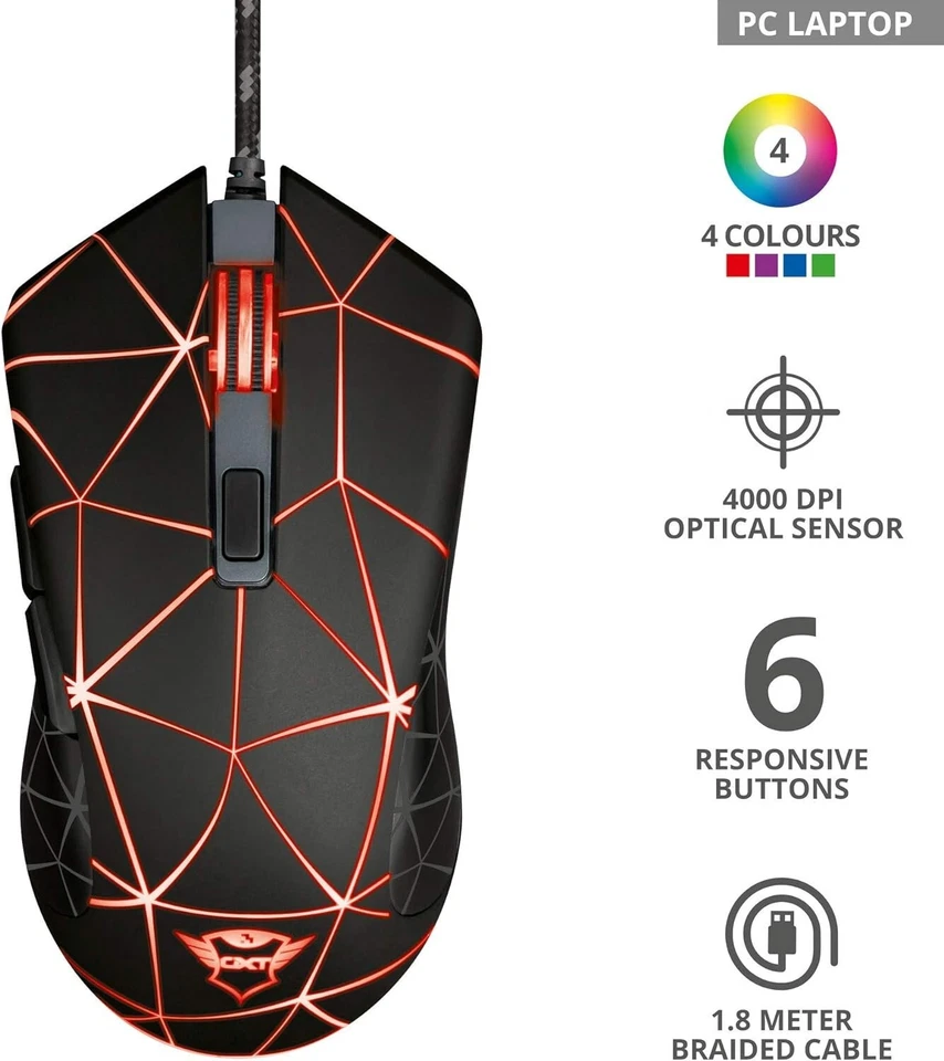 Trust Gaming 22988 GXT 133 Locx Gaming Mouse - Image 1 of 1
