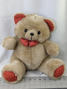 Peluche de oso pardo de 15 pulgadas con estampado de gansos de pato orejas patas de moño MTY International - Imagen 1 de 9