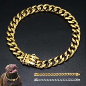 Hundehalsband Hundekette KETTENHALSBAND Halskette Hund Edelstahl Würgehalsband  - Picture 1 of 18