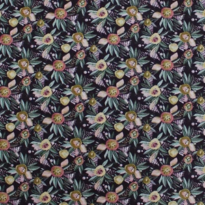 Aquarellblüten Stoff Blumen Kinderstoff Baumwollstoff Meterware Kinder BB039 - Bild 1 von 5