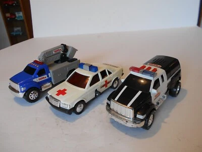 2008 Tonka Trucks with Lights and Sounds, Plus YCT MB Ambulance, All 7" L, Used - Image 1 of 4