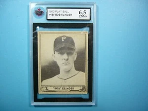 1940 PLAY BALL GUM INC. MLB BASEBALL CARD #165 BOB KLINGER KSA 6.5 EX/NM+ GL - Picture 1 of 2