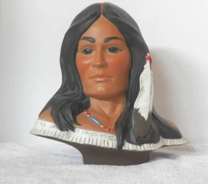 Schöne Indianer Frau Kopf Büste - Bild 1 von 2