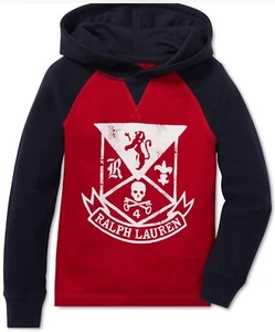NWT Polo Ralph Lauren Boys Crest Graphic Cotton Long Sleeves Moodie 3T - Picture 1 of 5