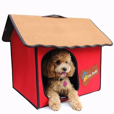 Pet Roop House狗猫折叠床狗窝垫小狗拉链锁 — 第 1/4 张图片