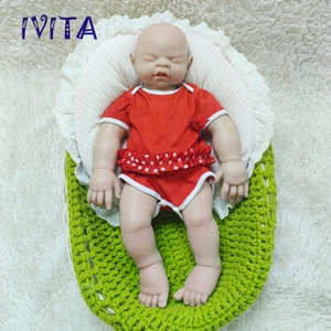 IVITA 19'' Handgemachte Puppen Rebornpuppen Blau Augen Mädchen Silikon Doll - Bild 1 von 8