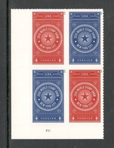 Sc # 5010-5011 ~ Plate # Block ~ Forever Issue, 2016 World Stamp Show, New York - Picture 1 of 1